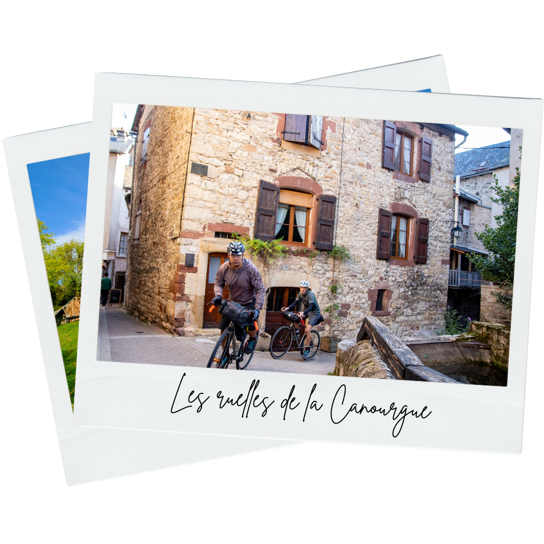 Balade en VEA dans les ruelles de la Canourgue À la découverte des ruelles et des canaux de la Canourgue, dans la Vallée du Lot, en vélo électrique.